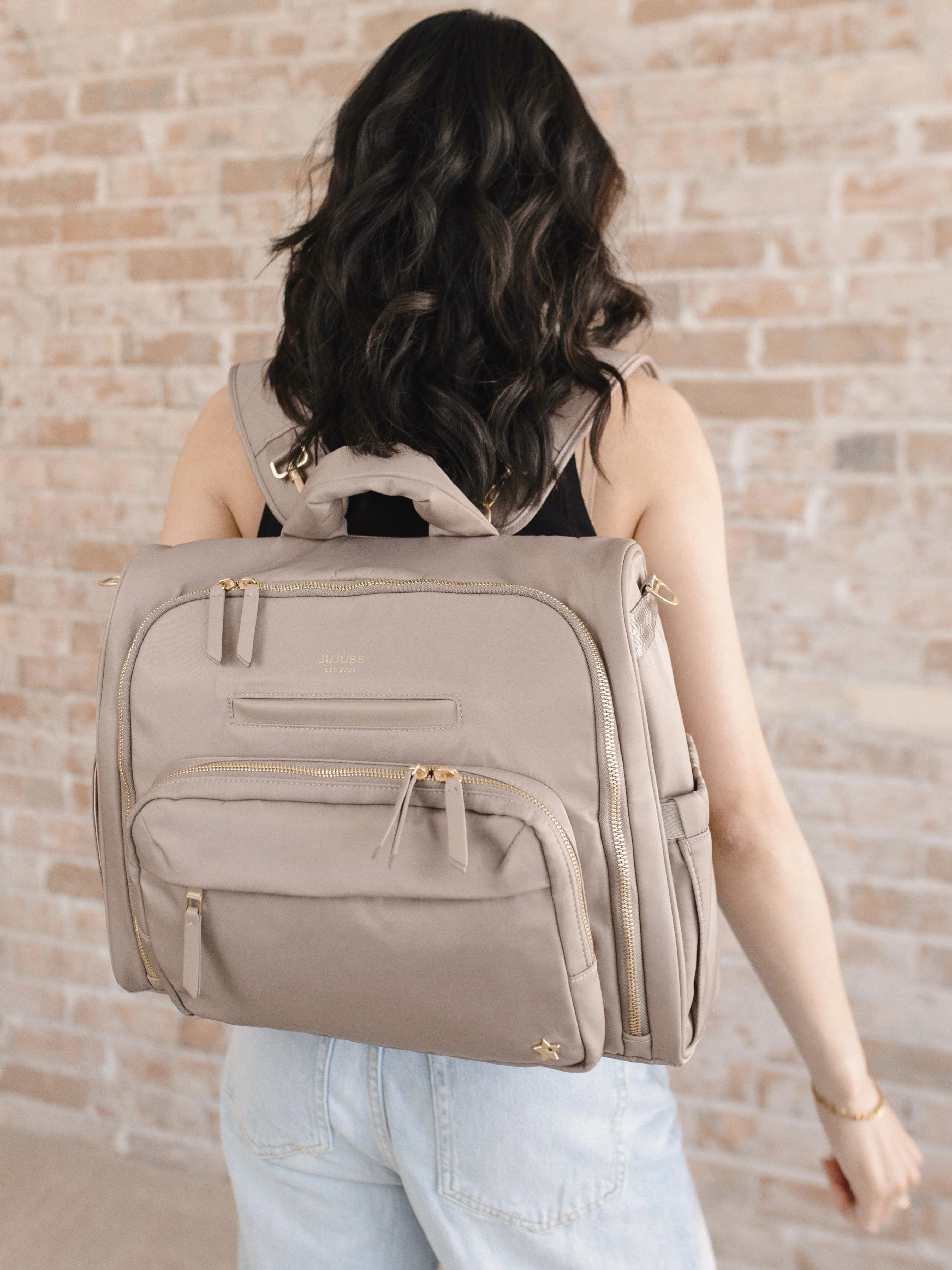 JuJuBe Satchel Diaper Bag - Taupe - Image 8