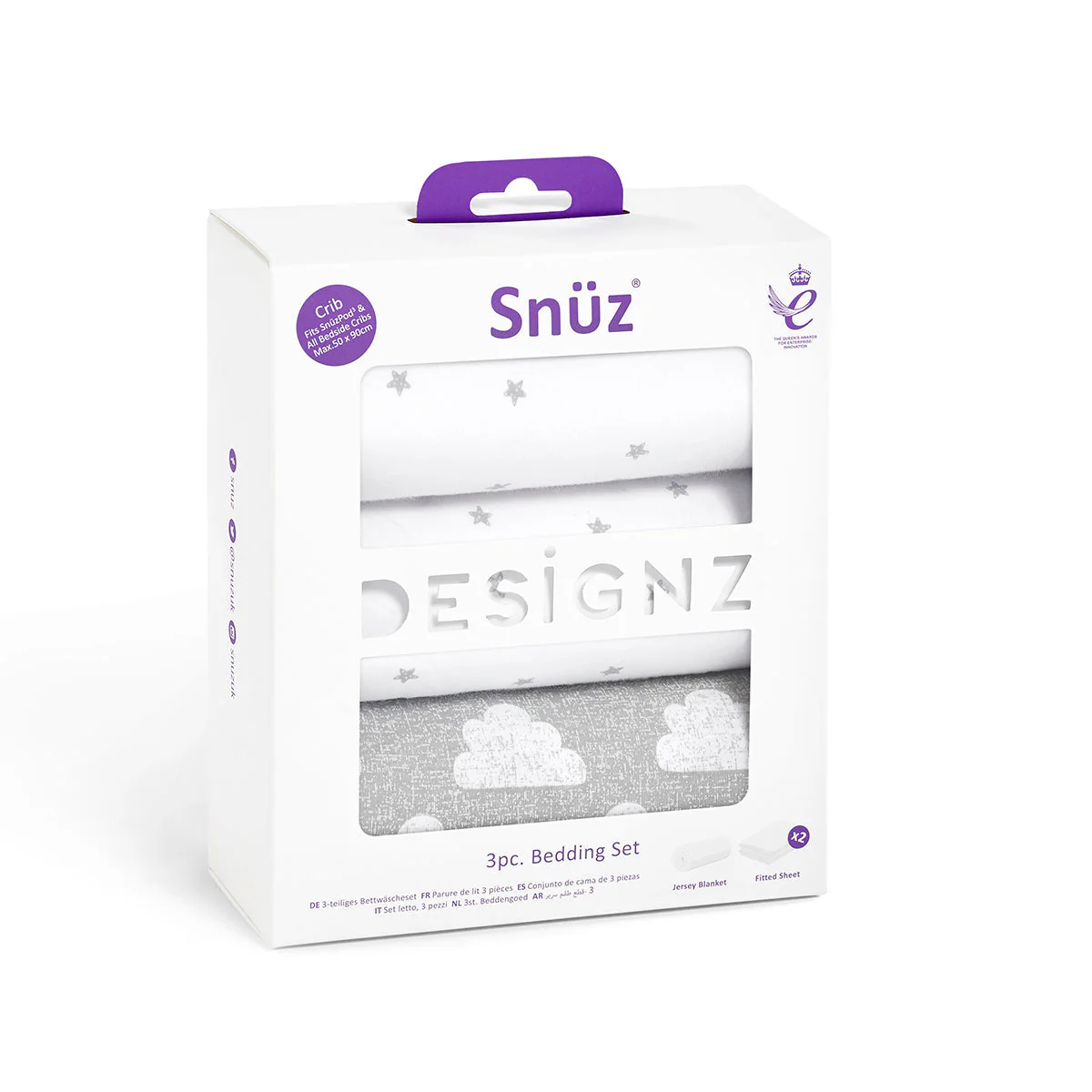 Snuz 3pc. Bassinet Bedding Set - Cloud - Image 3