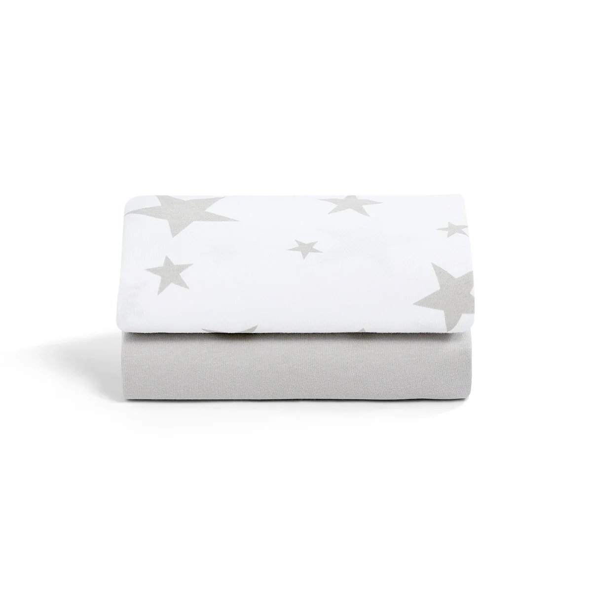 Snuz Twin Pack Bassinet Sheets - Gray Star - Image 4