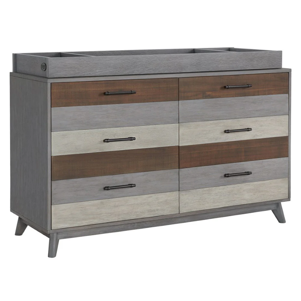 Soho Baby Cascade 6 Drawer Dresser Multi tone Gray - Image 5