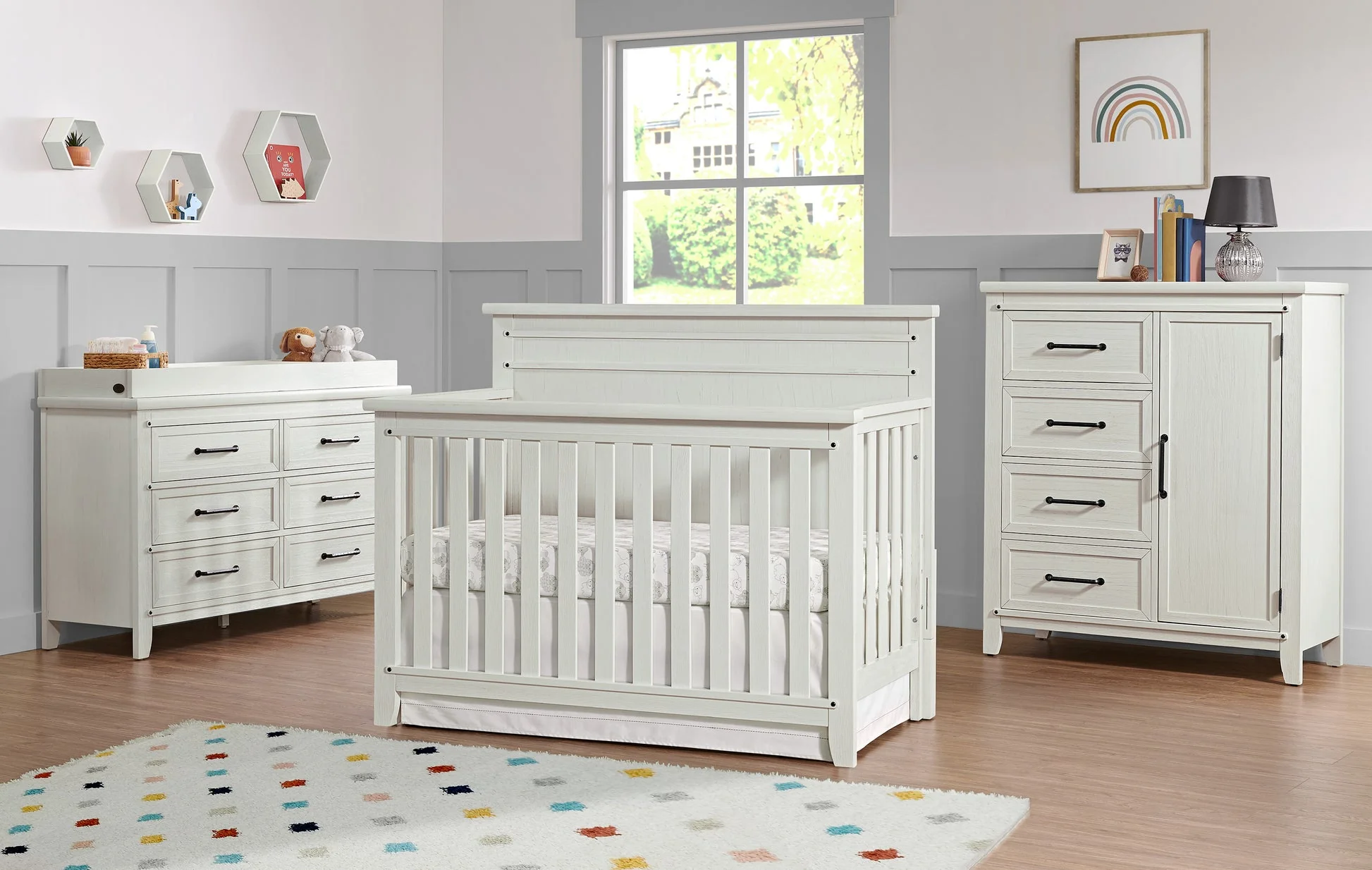Soho Baby Ellison 6 Drawer Dresser - Rustic White - Image 3