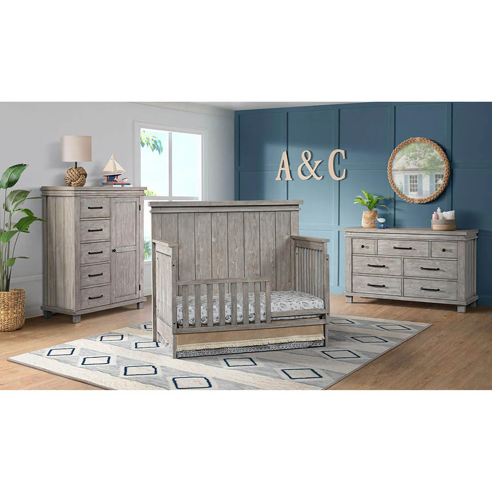 Soho Baby Hampton 4 in 1 Convertible Crib Stone Wash - Image 7