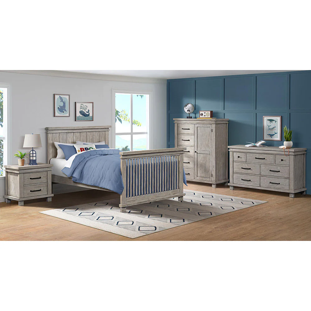 Soho Baby Hampton 4 in 1 Convertible Crib Stone Wash - Image 9
