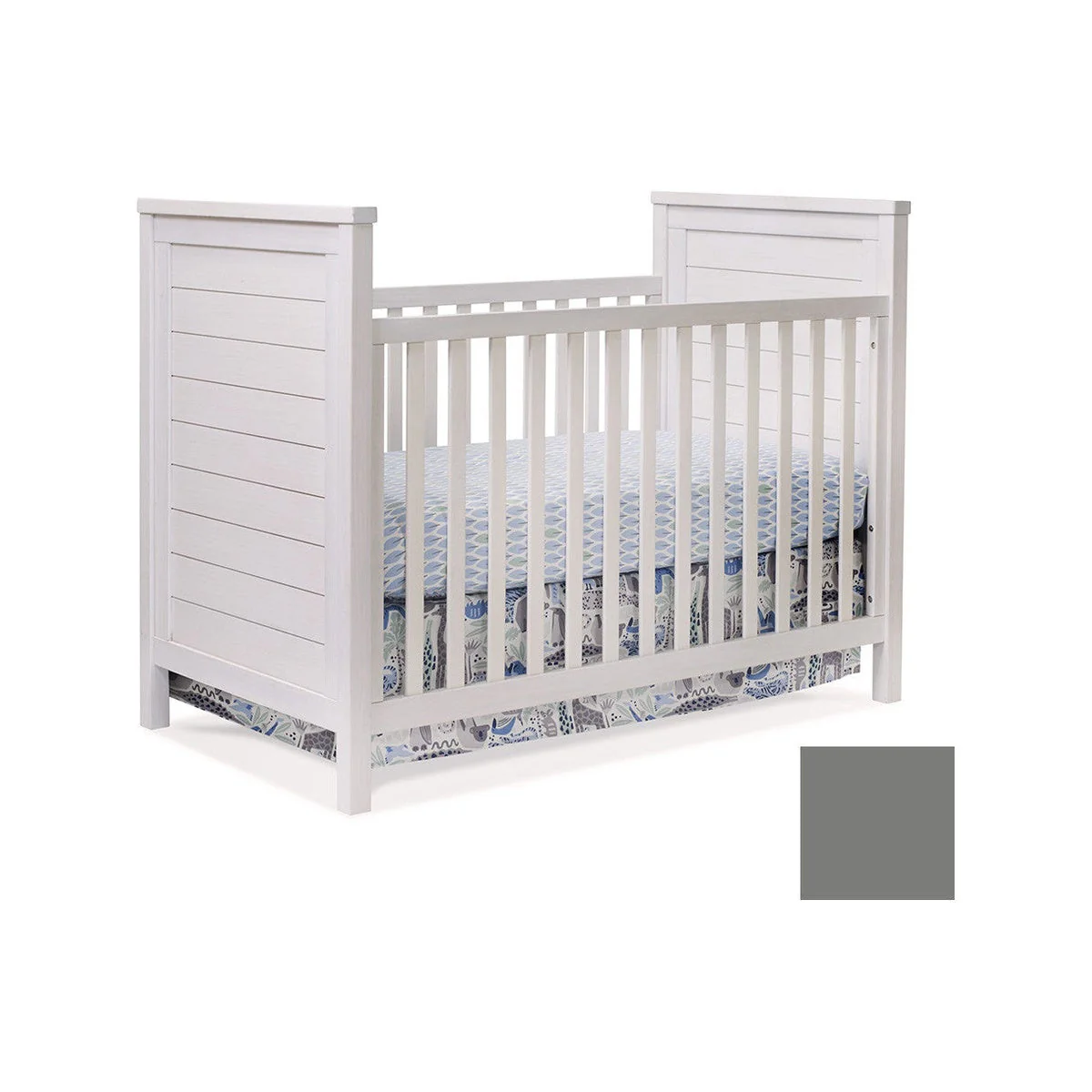 Sorelle Farmhouse Classic Crib in Weathered Gray - Image 3