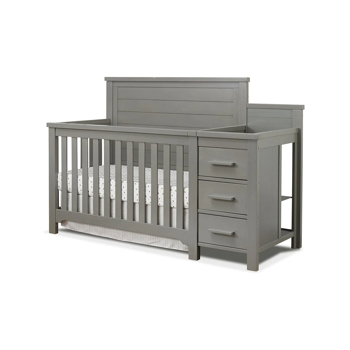 Sorelle Farmhouse Crib And Changer in Weathered Gray - Image 5