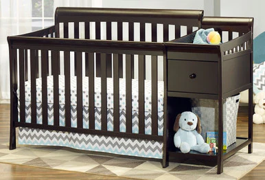Sorelle Florence 4 In 1 Crib & Changer in Espresso - Image 2