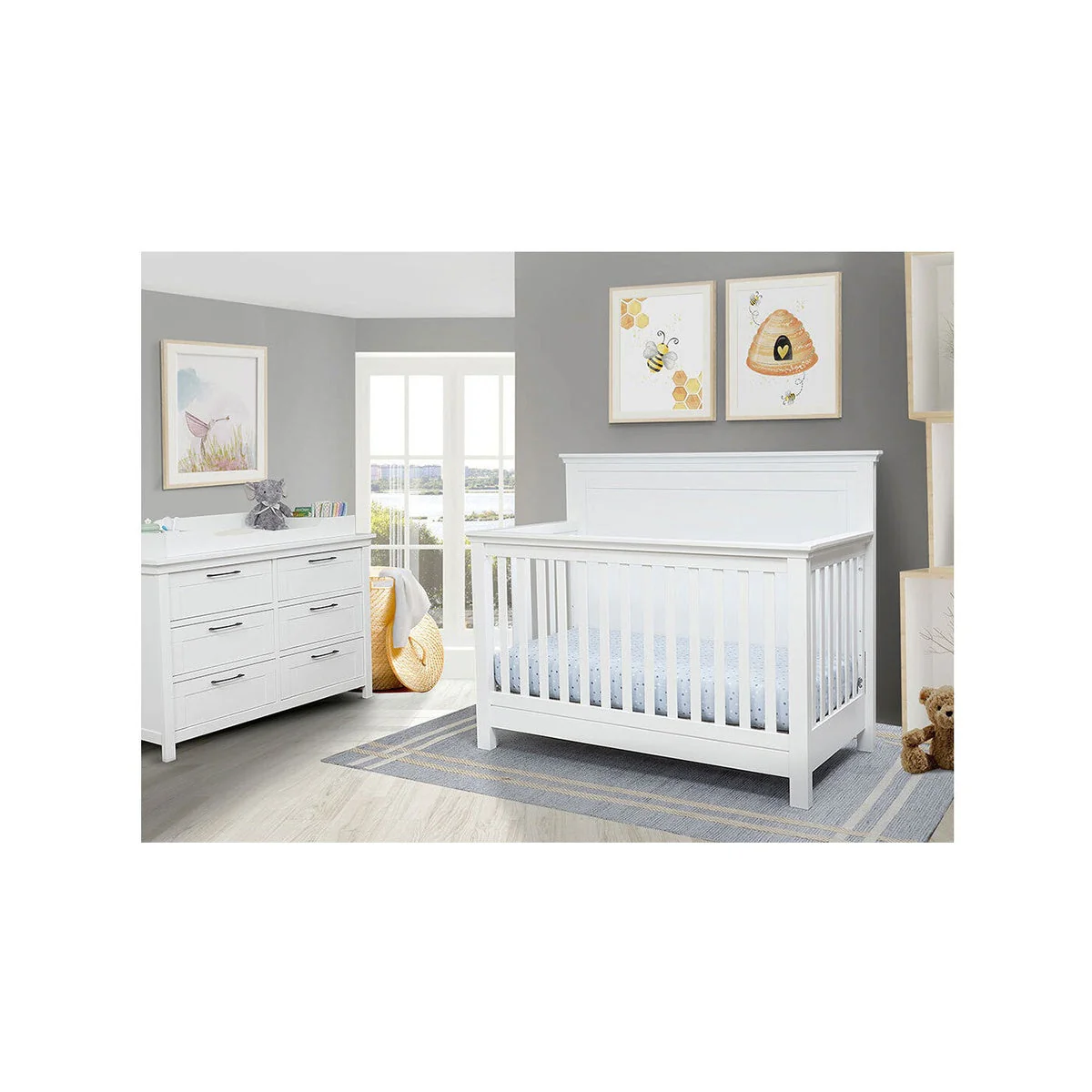 Sorelle Luna Groupage Set (Crib, Double Dresser and Topper) - Image 7