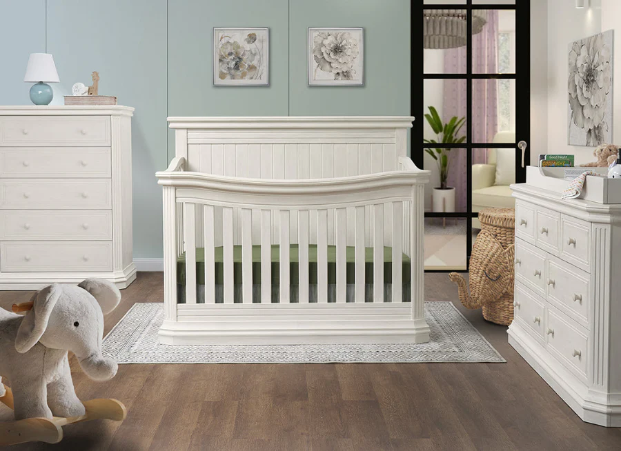 Sorelle Vista Elite Panel Flat top 4 and 1 crib - Brushed Ivory - Image 3