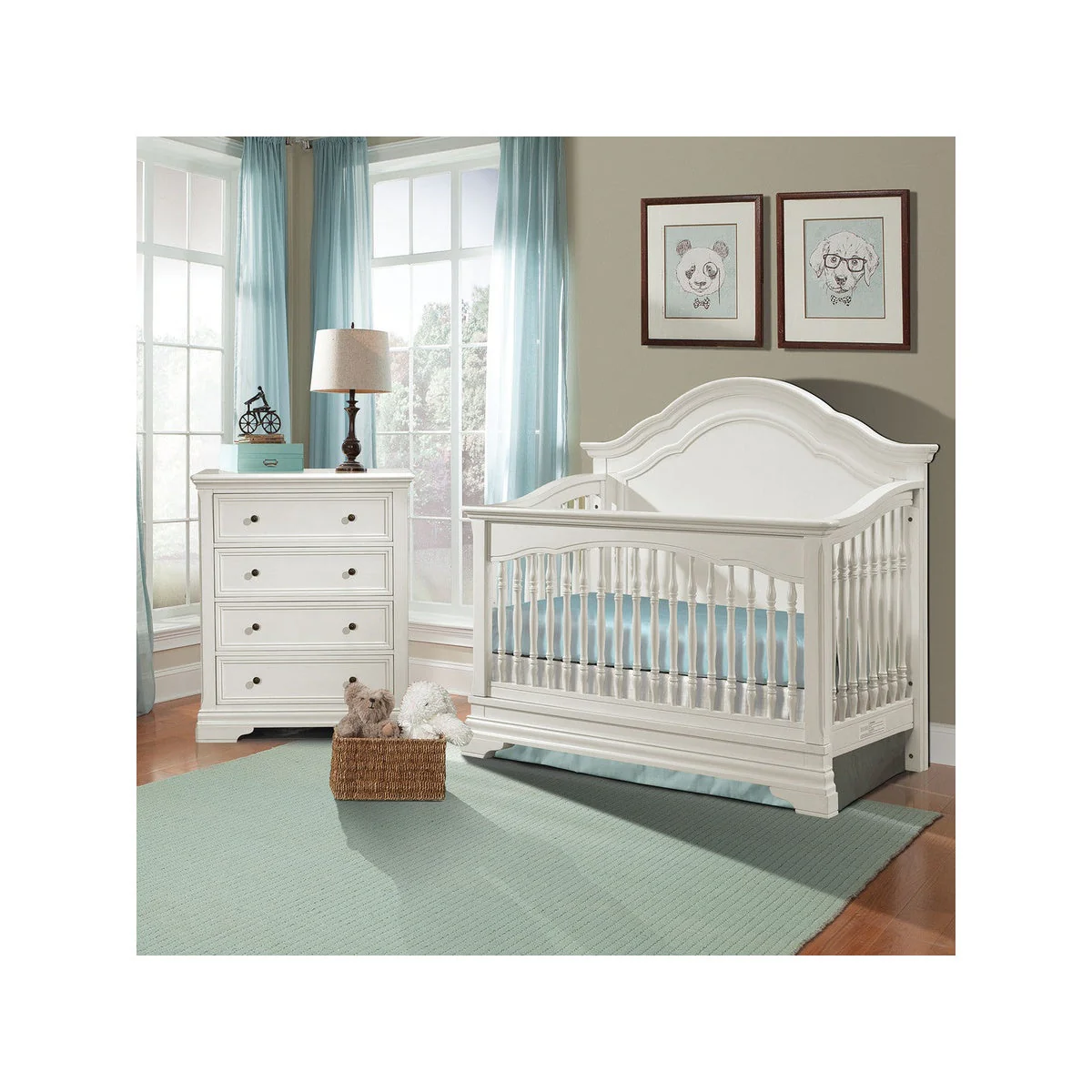 Stella Baby and Child Athena 2 Piece Nursery Set in Belgium Cream - Image 10