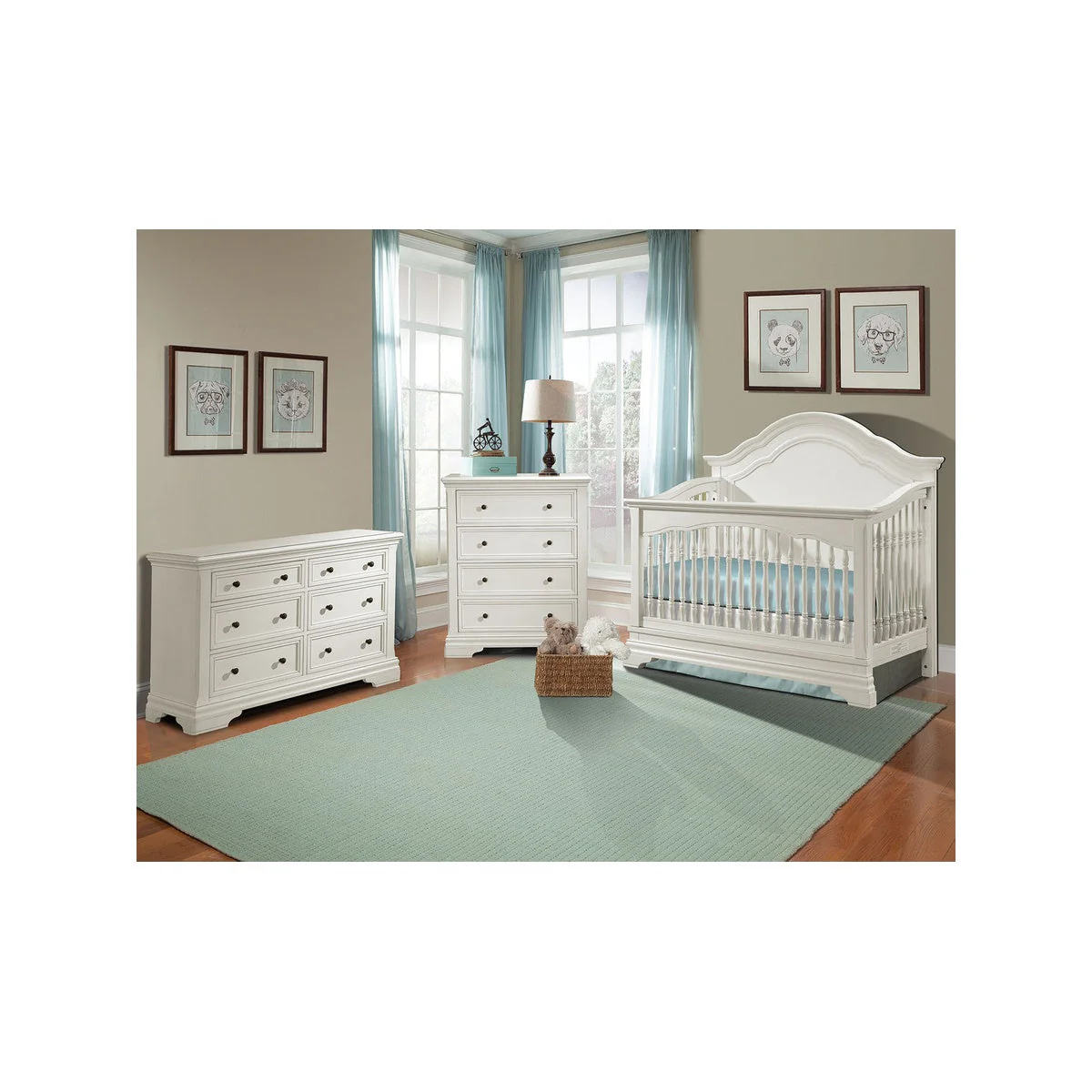 Stella Baby and Child Athena 3 Piece Nursery Set in Belgium Cream - Image 11