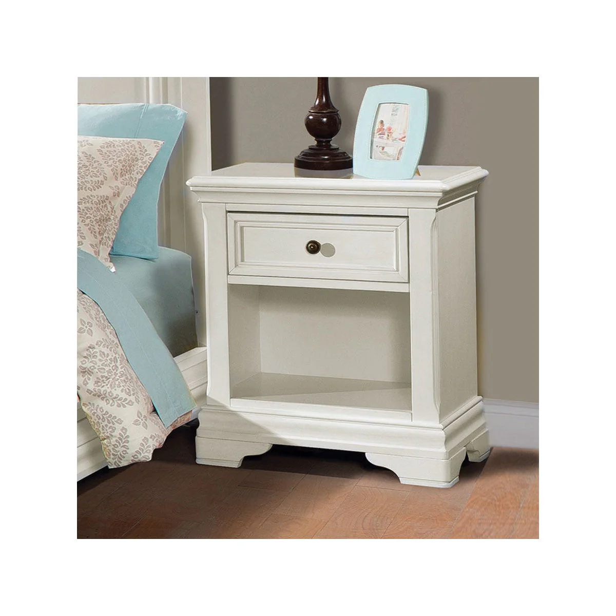 Stella Baby and Child Athena Collection Nightstand in Belgium Cream - Image 3