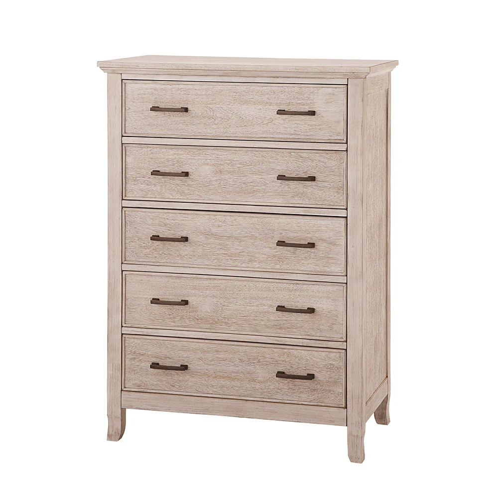 Stella Baby Remi 2 Piece Nursery Set in Sugar Coat - Convertible Clipped Crib & 5 Drawer Dresser - Image 4