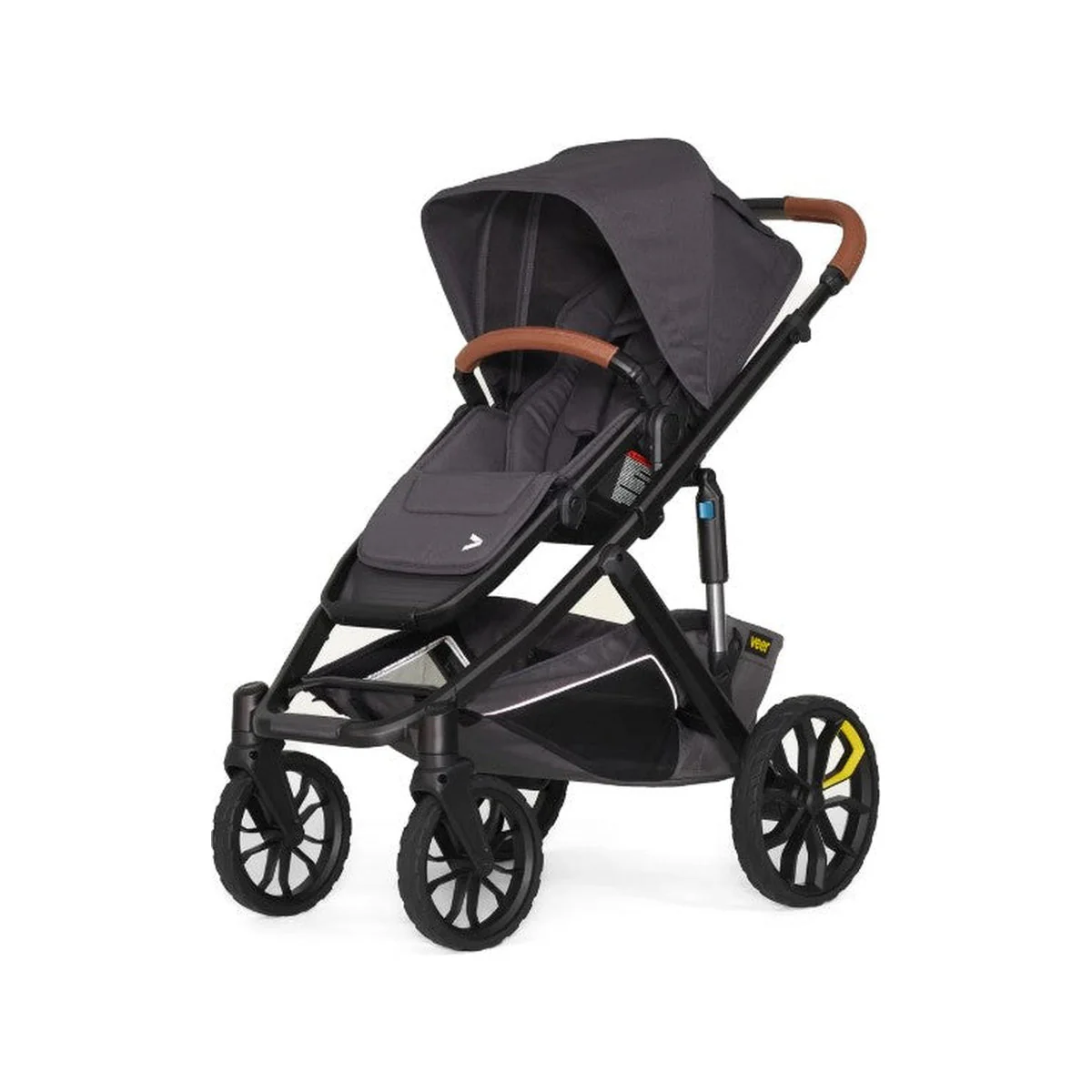 Veer Switch&Roll Leather Kit Stroller (Switchback Seat & Roll Frame, Leather Grips for Handle and Armbar) - Image 8