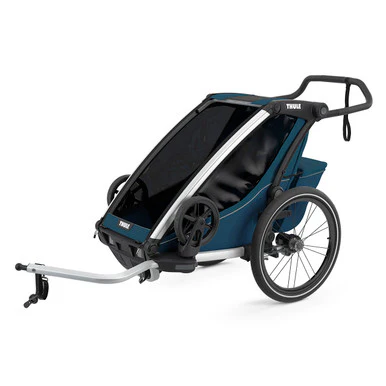 Thule Chariot Cross 1-Seat Multisport Bike Trailer Majolica Blue - Image 2