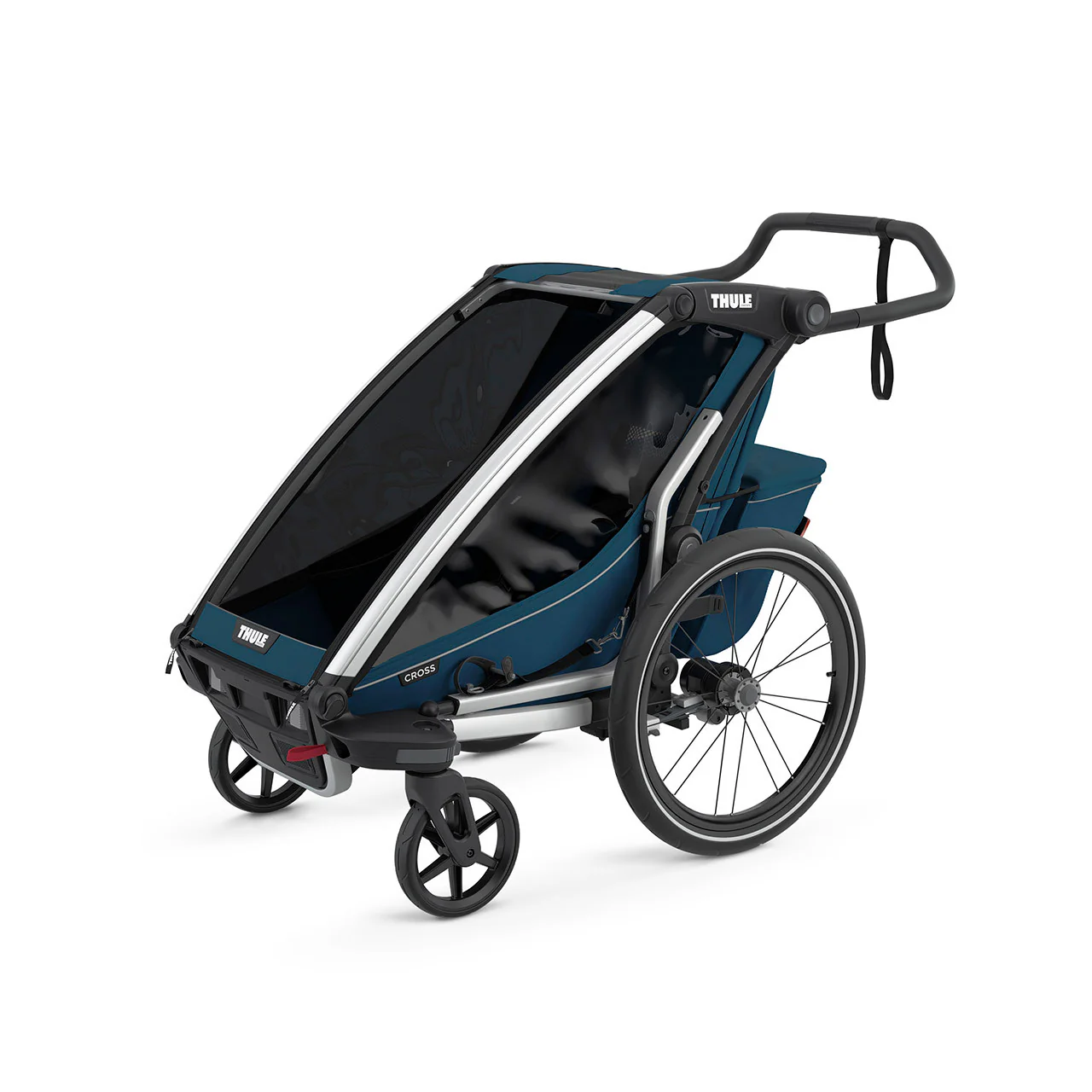 Thule Chariot Cross 1-Seat Multisport Bike Trailer Majolica Blue - Image 7