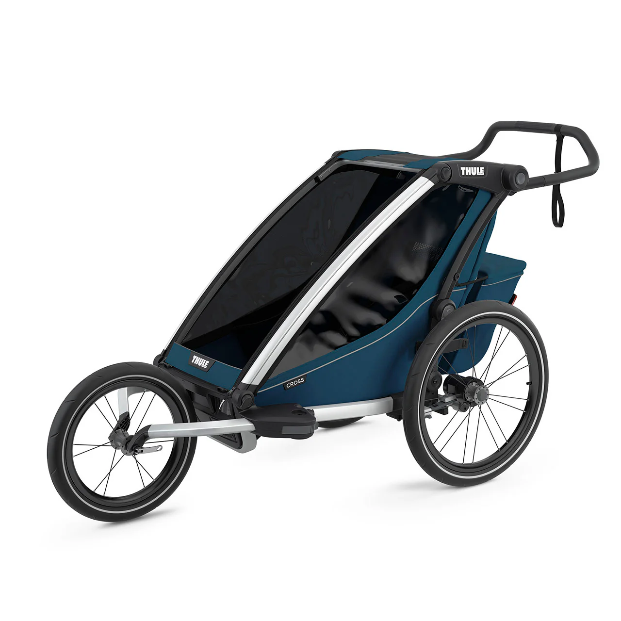 Thule Chariot Cross 1-Seat Multisport Bike Trailer Majolica Blue - Image 8