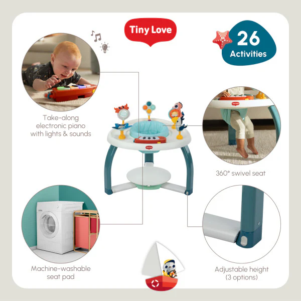 Tiny Love Tiny Mariners 5-in-1 Here I Grow Stationary Activity Center - Image 11