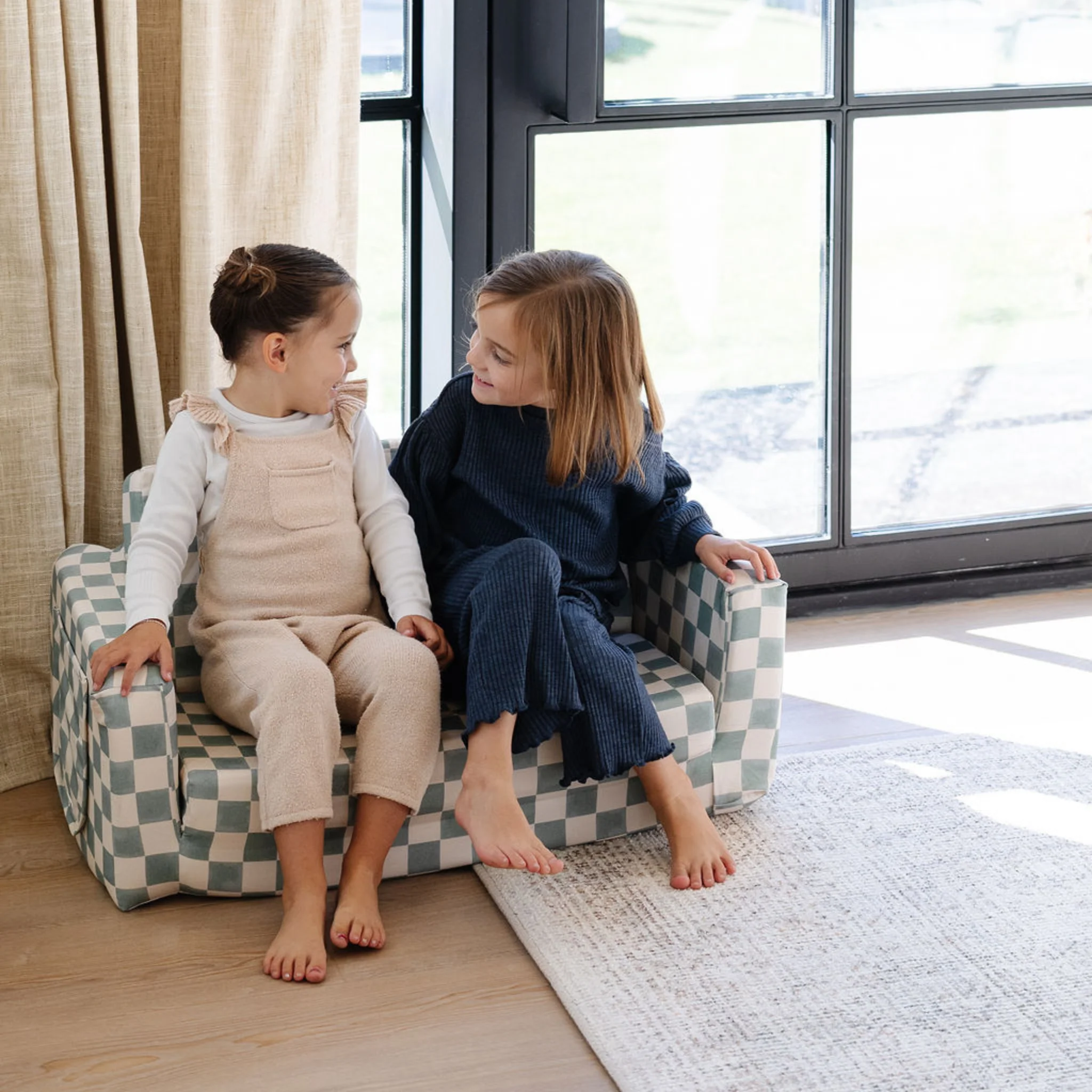 Toki Kids Checker Matcha Play Couch - Image 5