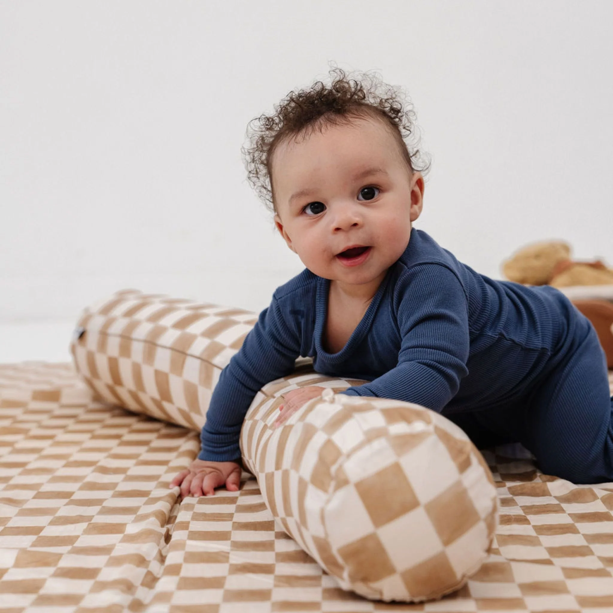 Toki Kids Checker Toffee Support Pillow - Image 2