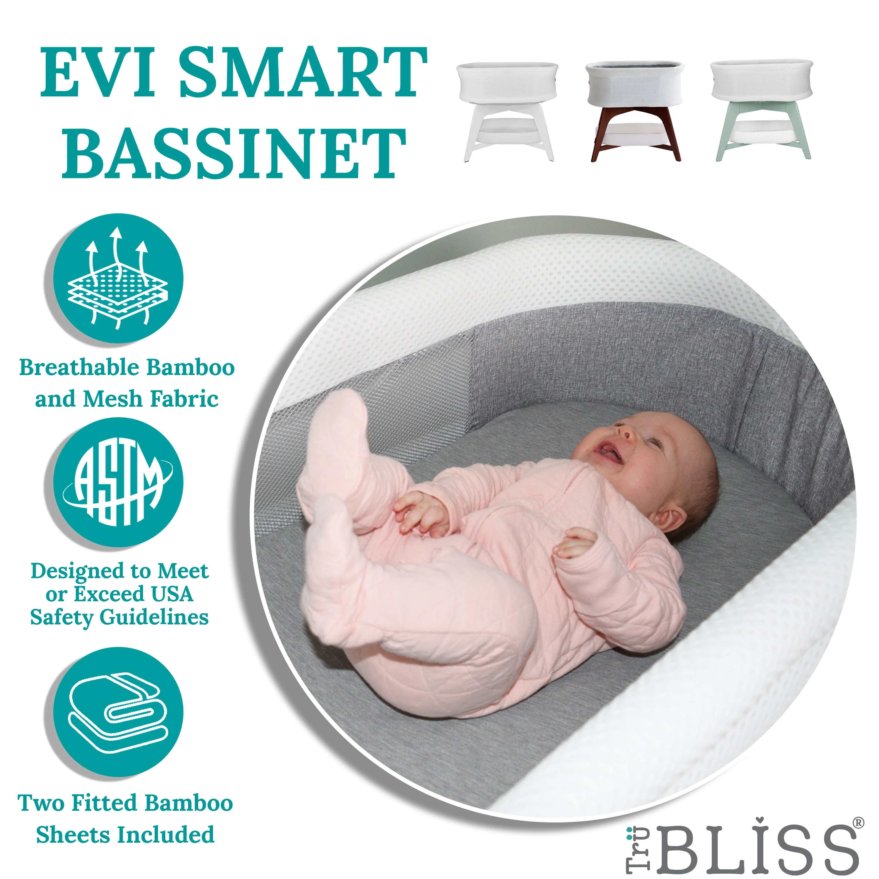 TruBliss Evi Smart Bassinet - Image 27
