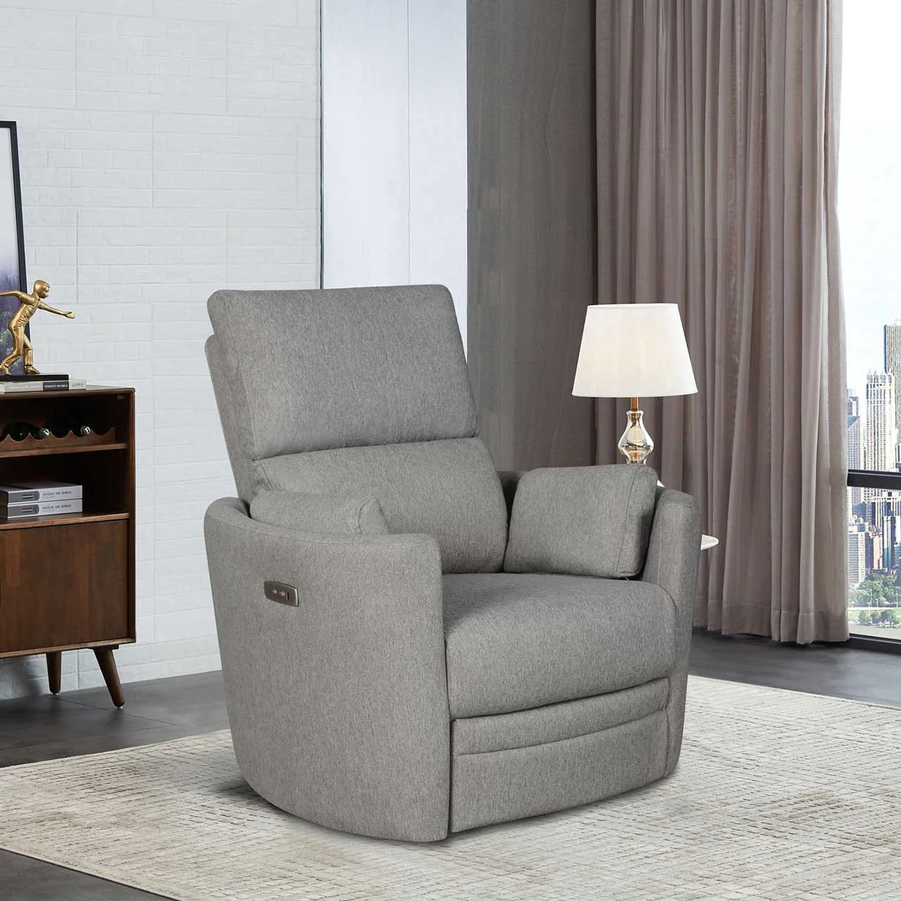 Westwood Compass Recliner Chair in Pebble - Image 6