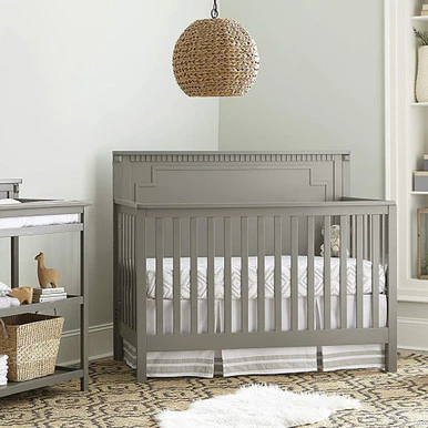 Westwood Emery Panel Convertible Crib In Grey - Image 2