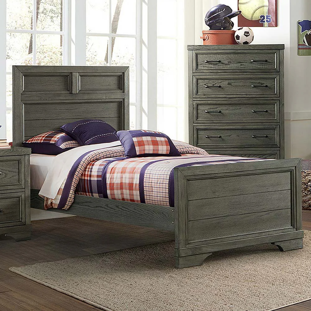 Westwood Foundry Youth Furn Complete Twin (HB,FB,RS) in Brushed Pewter - Image 3