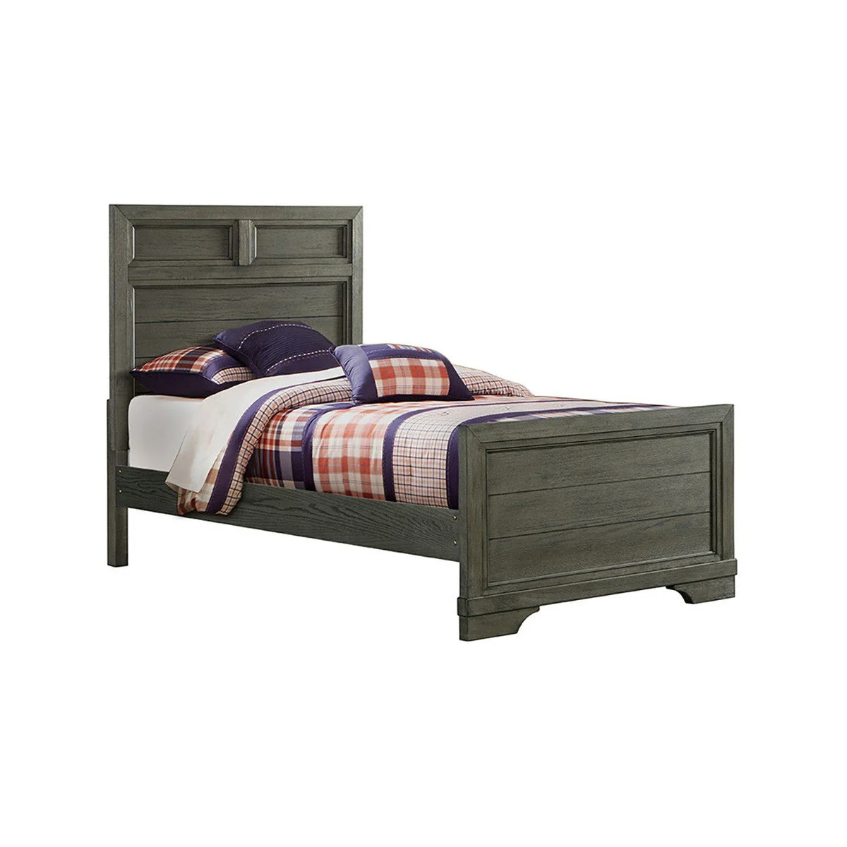 Westwood Foundry Youth Furn Complete Twin (HB,FB,RS) in Brushed Pewter - Image 4