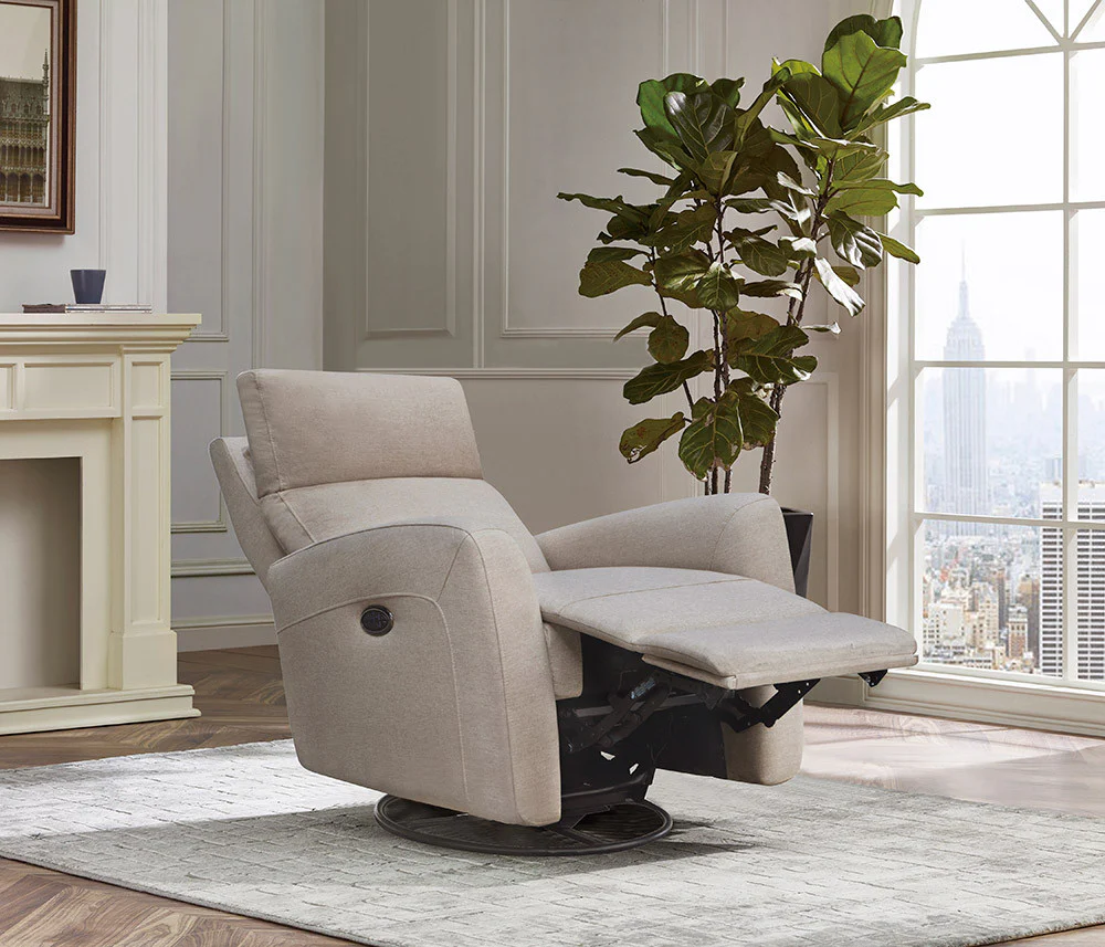 Westwood Jordan Glider - Triple Power - Lumbar - Headrest- Recline with USB in Camel - Image 3