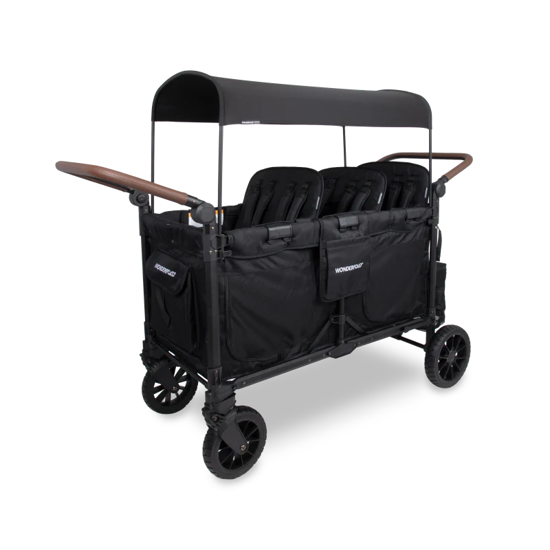 WonderFold W6 Luxe Pro Stroller Wagon - Black